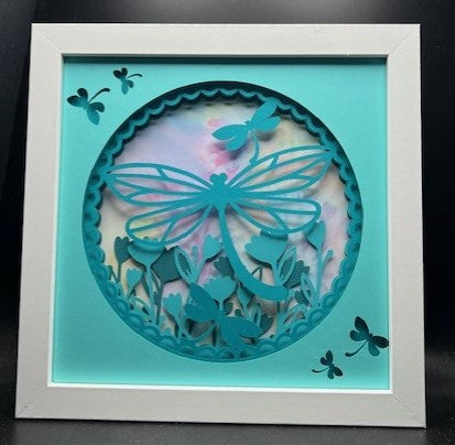 3D Dragonfly Lit Shadow Box (Copy)