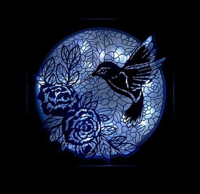 3D Hummingbird Lit Shadow Box (Copy)